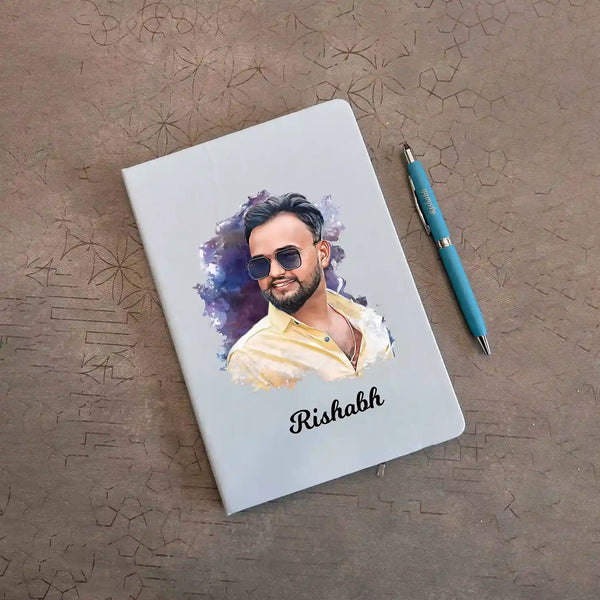 Personalised Pastel Artistic Diary & Pen Combo